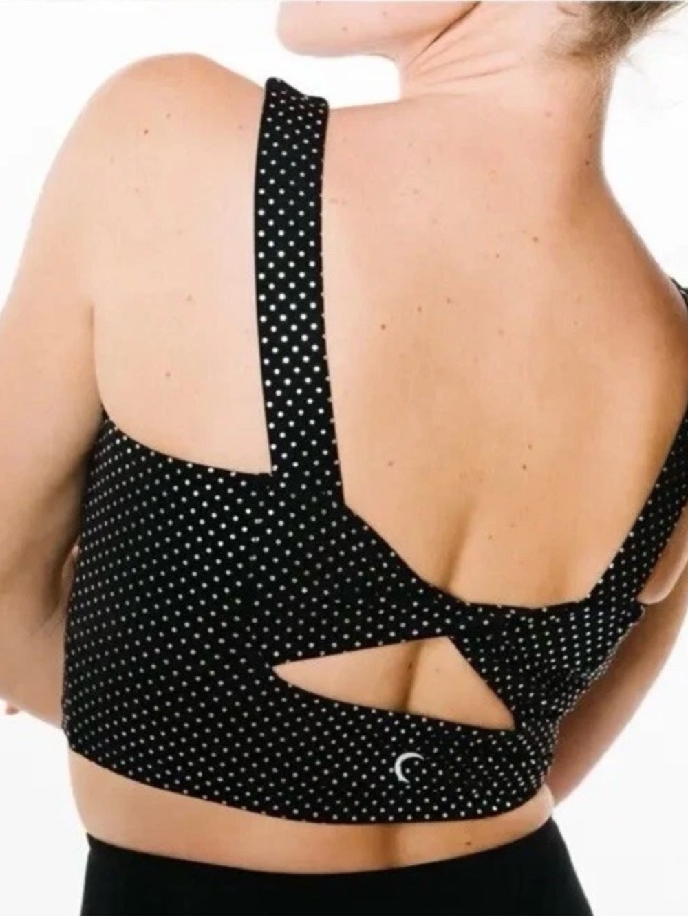 ZYIA Black Polka Dot Girls' Night Out Bra | size Large